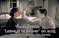 Pleasantville is Leave it to Beaver on acid.