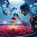 Terminators in Love is an erotic science fiction fantasy film about two robot assassins who give up killing and elope to a distant planet.