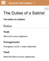 "The Duties of a Satirist".
