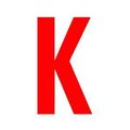 Red K on white field.