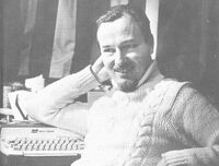 Writer and peace activist John Brunner denies being a crime-fighter, "whether time-travelling or otherwise."
