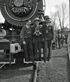 Railfans using steam train to power sunspotter cameras.