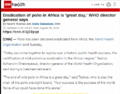 Polio eradicated in Africa. (CNN screenshot.)