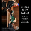 The Putin flips table incident is an alleged violent encounter between Vladimir Putin and Sergei Shoigu. It is now generally agreed [by whom?] that the encounter was a staged media event.