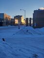 Sunrise (1 March 2025) @ 7:19 a.m. Chapman Street between Central Avenue and First Avenue East, view to the northeast.
