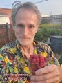 Self portrait with raspberries (6 August 2021).