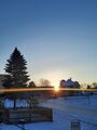 Ely sunrise (16 February 2023) @ 7:34 a.m.