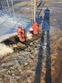 Fire hydrants and shadow (3 March 2025) @ 4:38 p.m.
