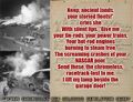"The New Colossus" is a demolition derby event inspired by a short poem of the same name by Real Mazumas.